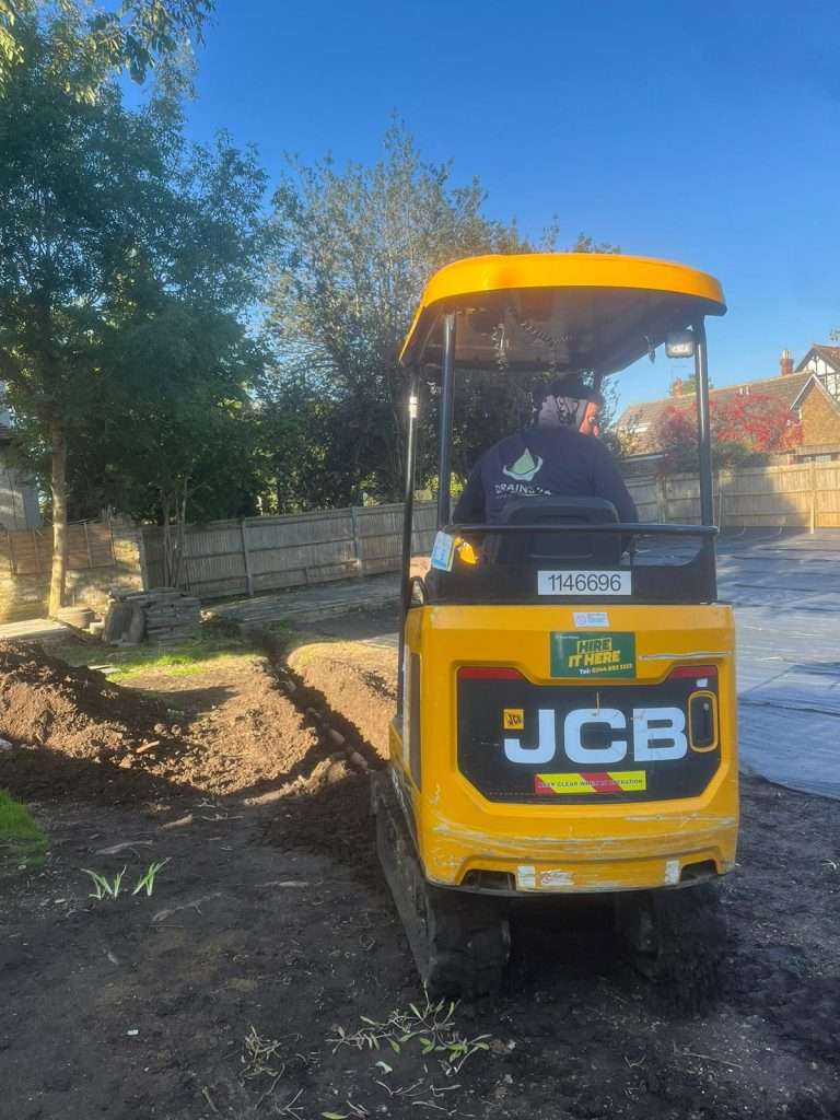 excavating for soakaway installation in Southampton