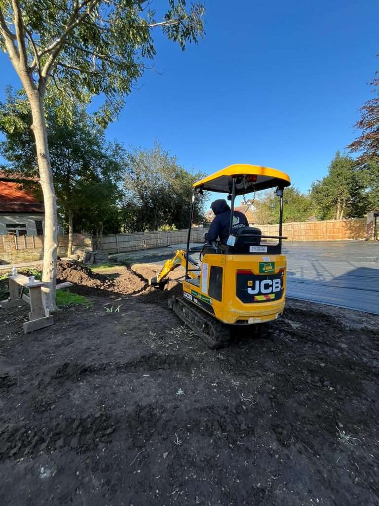 excavating for soakaway installation in Southampton (1)