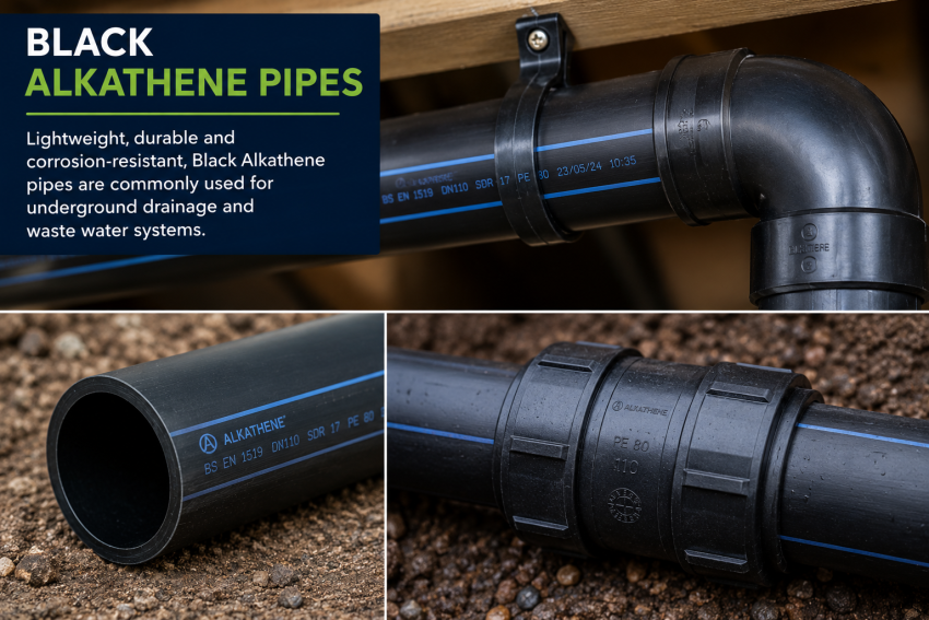 Black Alkathene Water Pipes e png