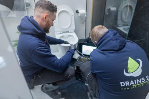 Southampton Drain Problems in Terraced Homes CCTV drain equipment and signs of older pipework causing drainage problems.